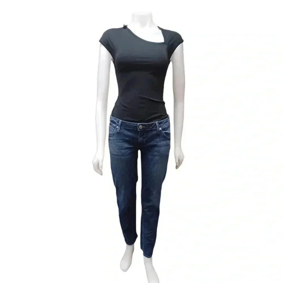 Hudson Jax Boyfriend Skinny Dark Wash Jeans Size 28 - Picture 2 of 14